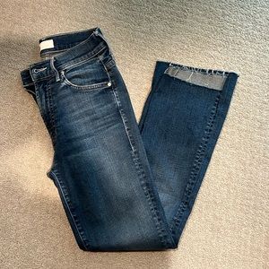 MOTHER The Insider Crop Step fray